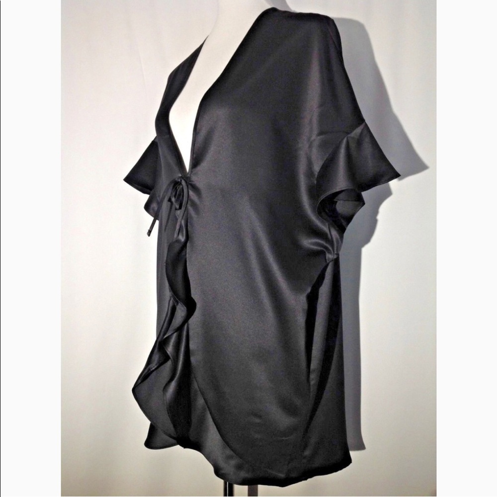 Satin Slip Wrap Kimono
